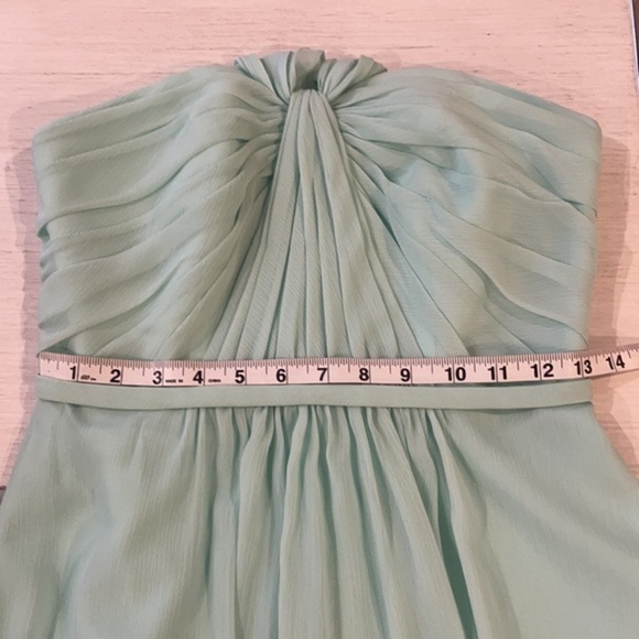 David’s Bridal Y-Neck Ruched Bodice Short Dress 4 - Picture 12 of 14